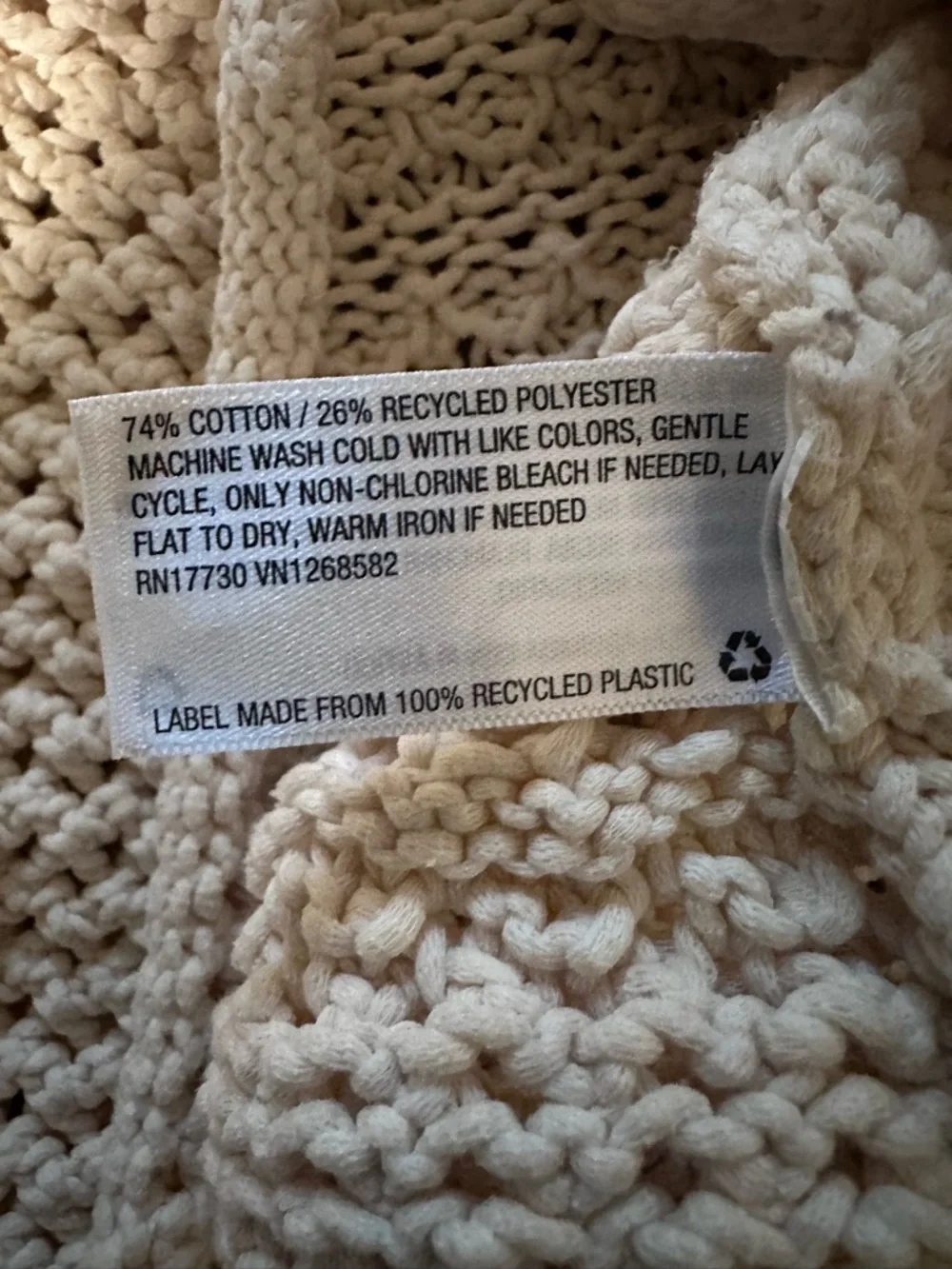 Universal Thread Cream Open Knit Sweater XXL Boho Cotton Crochet